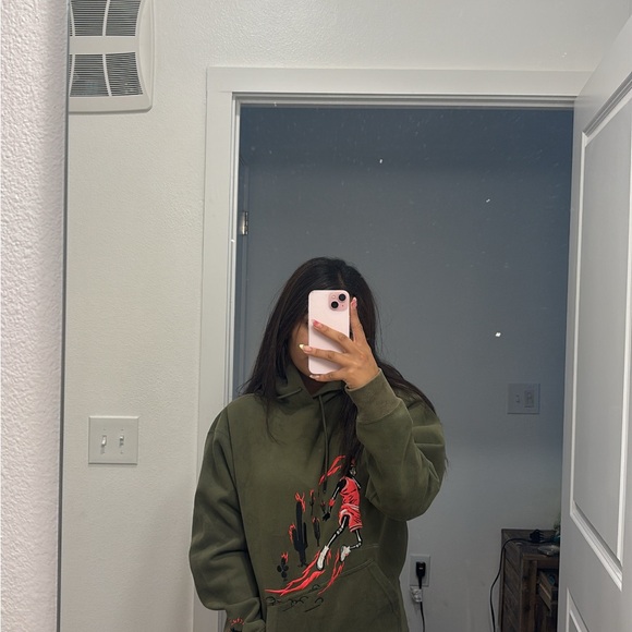 Nike Green Graphic Oversized Hoodie - Picture 1 of 2